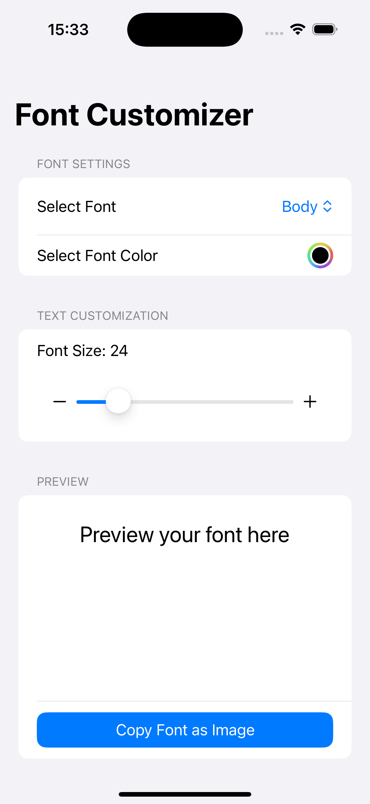 Font